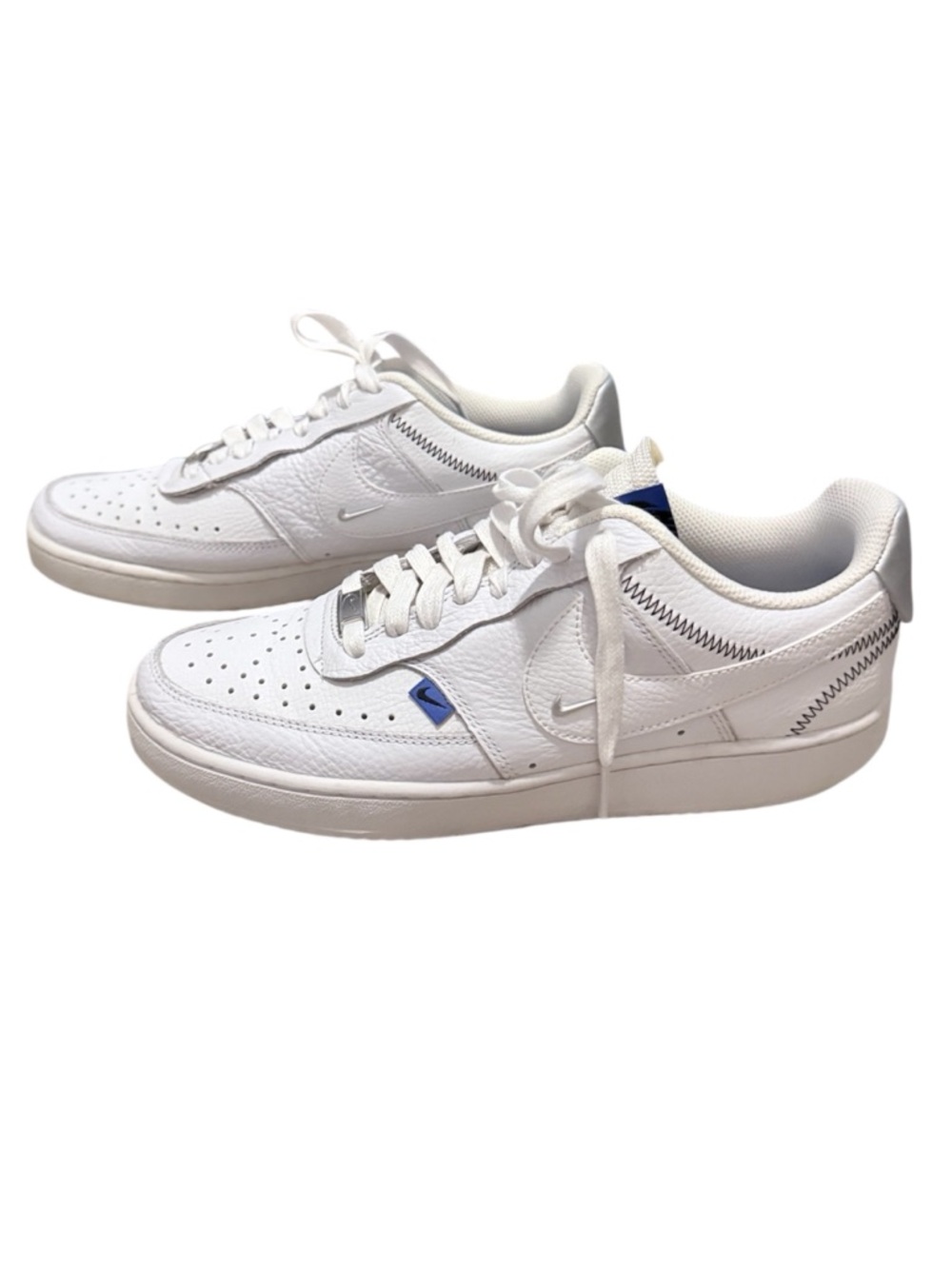 Nike Court Vision SE women’s 9 Low White Metallic Silver sneakers